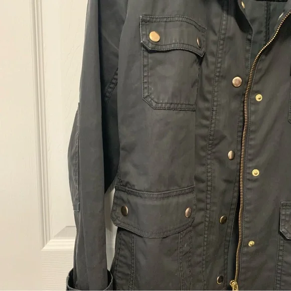 J Crew Relaxed Boyfriend Field Jacket Olive L - Picture 7 of 10